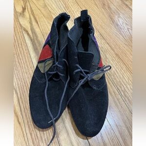 vintage leather block color Block  shoes size 9.5